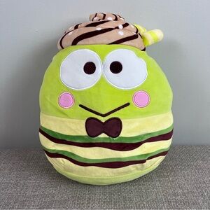 Sanrio Keroppi Dessert Squishmallow Frog Plush Cappuccino 12” Sweets